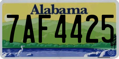 AL license plate 7AF4425