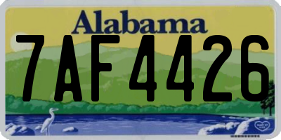 AL license plate 7AF4426