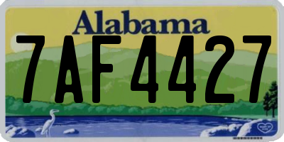 AL license plate 7AF4427