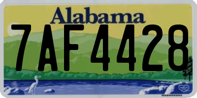 AL license plate 7AF4428