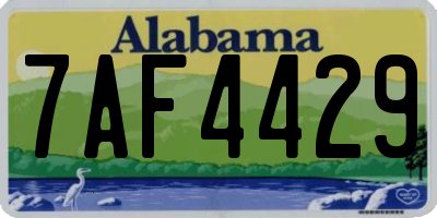 AL license plate 7AF4429