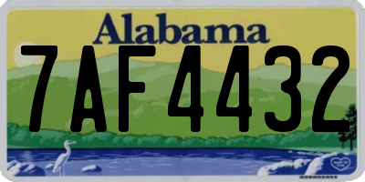 AL license plate 7AF4432