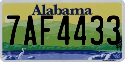 AL license plate 7AF4433