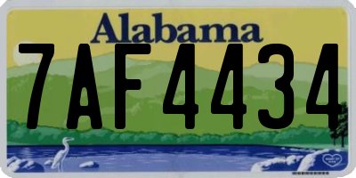 AL license plate 7AF4434
