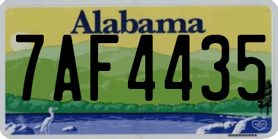 AL license plate 7AF4435