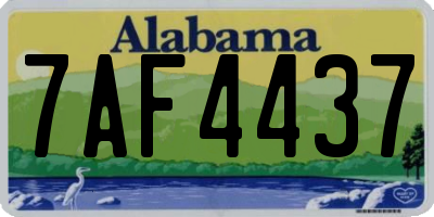 AL license plate 7AF4437