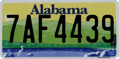 AL license plate 7AF4439
