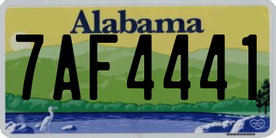 AL license plate 7AF4441