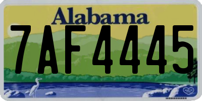 AL license plate 7AF4445
