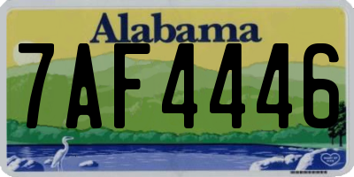 AL license plate 7AF4446