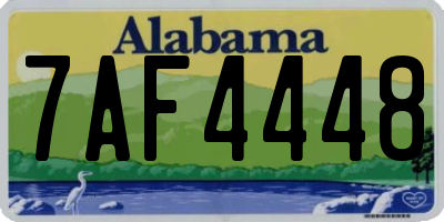 AL license plate 7AF4448