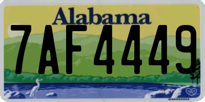 AL license plate 7AF4449