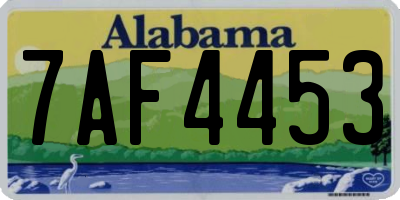 AL license plate 7AF4453