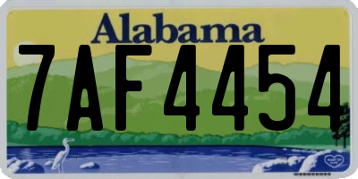AL license plate 7AF4454