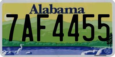 AL license plate 7AF4455