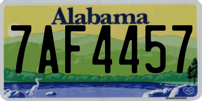 AL license plate 7AF4457