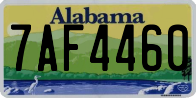 AL license plate 7AF4460
