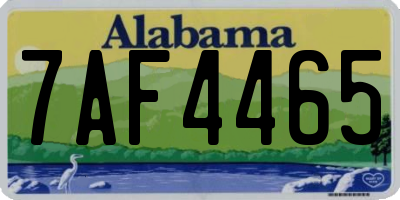 AL license plate 7AF4465