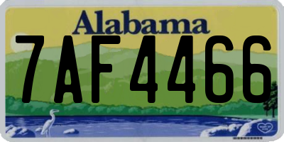 AL license plate 7AF4466