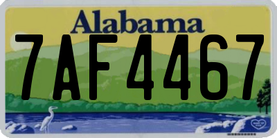 AL license plate 7AF4467
