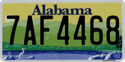 AL license plate 7AF4468
