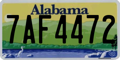 AL license plate 7AF4472