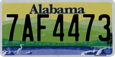AL license plate 7AF4473