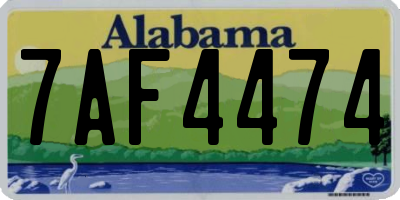 AL license plate 7AF4474
