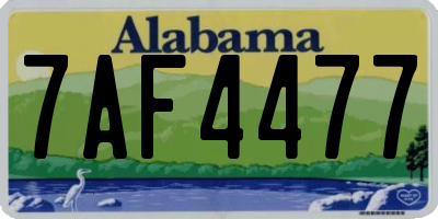 AL license plate 7AF4477