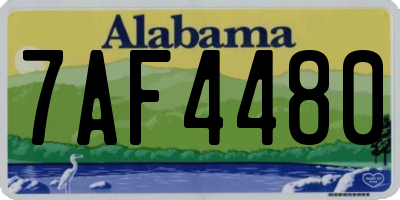 AL license plate 7AF4480