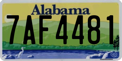 AL license plate 7AF4481