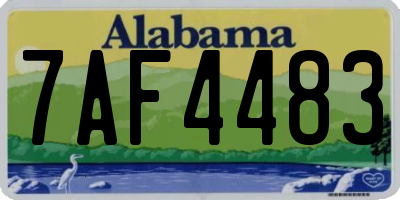 AL license plate 7AF4483