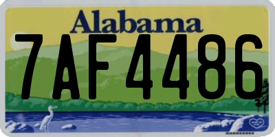 AL license plate 7AF4486