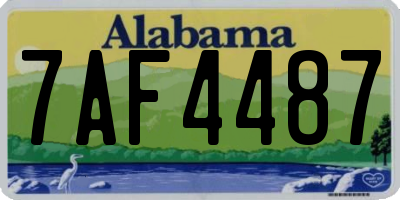 AL license plate 7AF4487