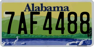 AL license plate 7AF4488