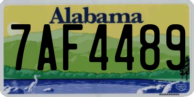 AL license plate 7AF4489