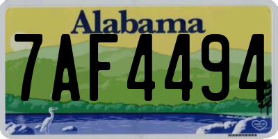 AL license plate 7AF4494