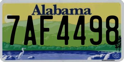 AL license plate 7AF4498