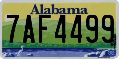 AL license plate 7AF4499
