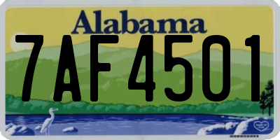 AL license plate 7AF4501