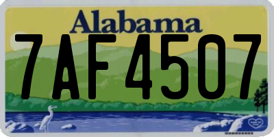 AL license plate 7AF4507
