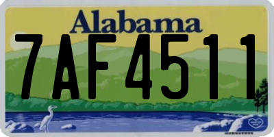 AL license plate 7AF4511