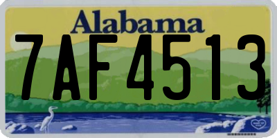 AL license plate 7AF4513