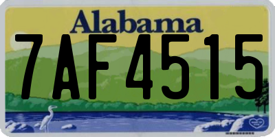 AL license plate 7AF4515