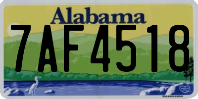 AL license plate 7AF4518