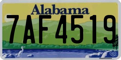 AL license plate 7AF4519