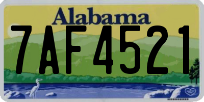 AL license plate 7AF4521