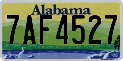 AL license plate 7AF4527