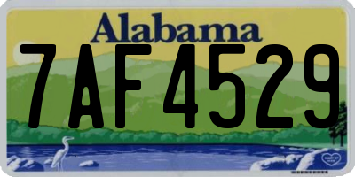 AL license plate 7AF4529