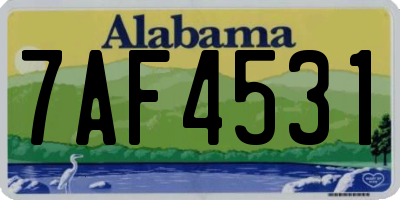 AL license plate 7AF4531